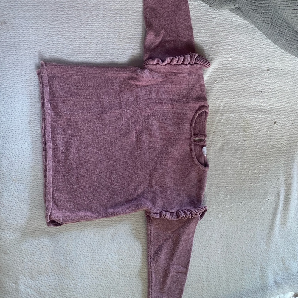 Purple knit sweater Jamie Kay with Ruffle